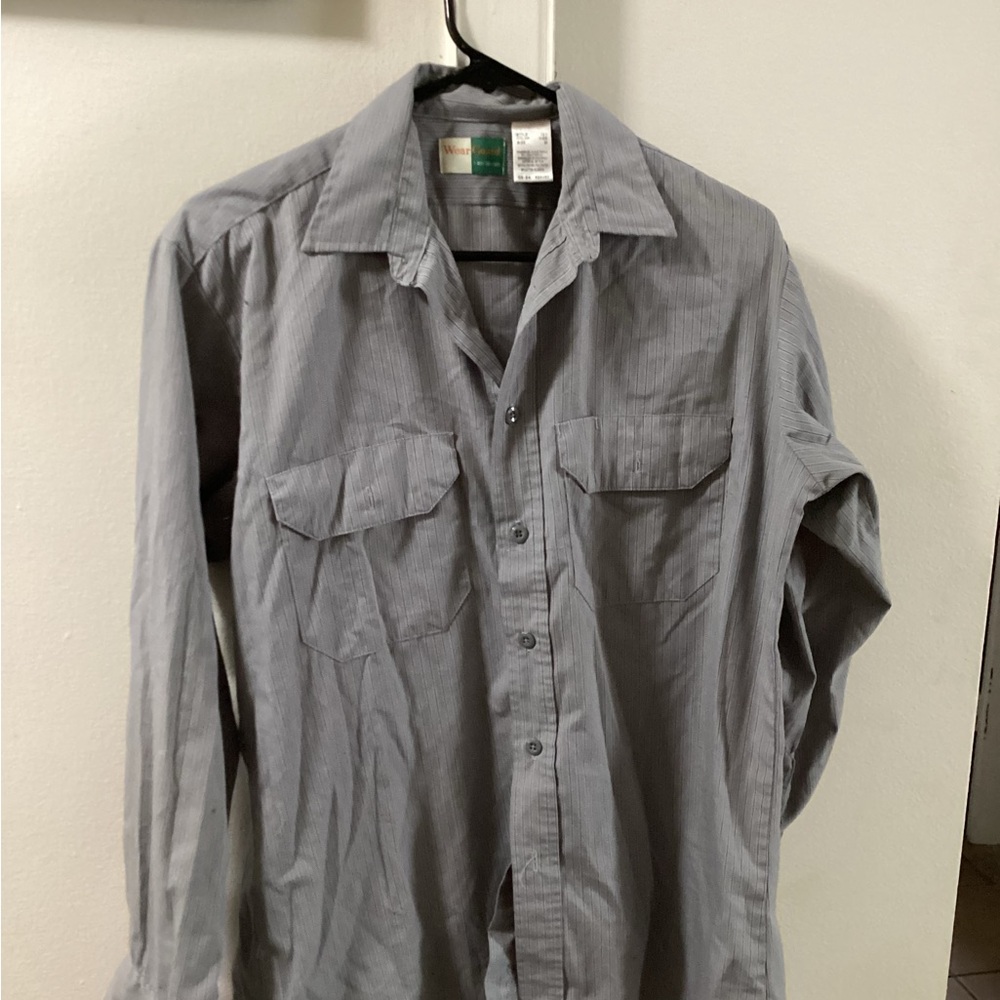 Gray Button-Up Shirt